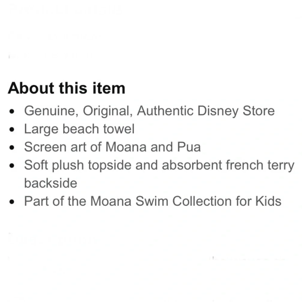 DISNEY MOANA & PUA 100% COTTON BEACH TOWEL!